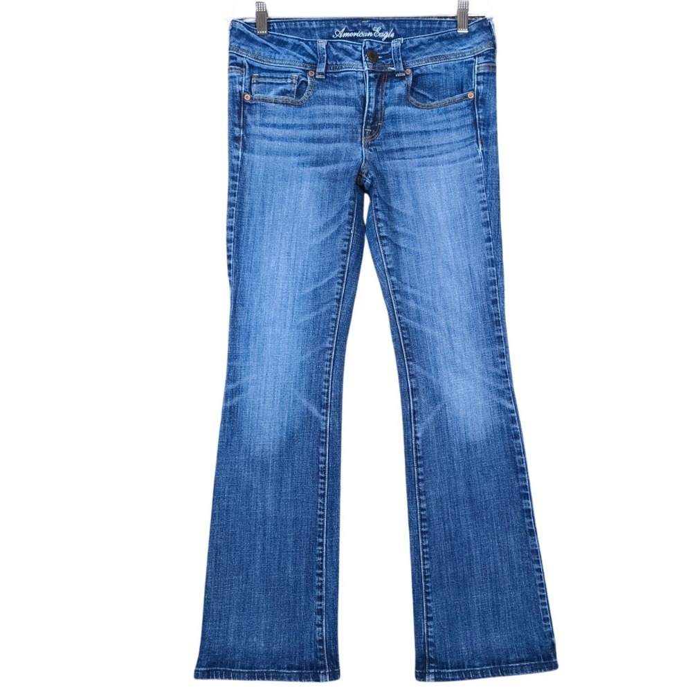 American Eagle Original Boot Jeans Womens 8‎ Medium Wash Stretch Denim Bootcut
